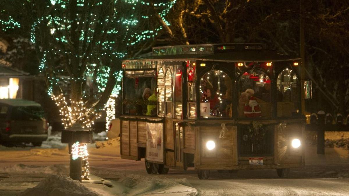 Nothing says “Merry Christmas” like colorful electric wattage. Head out on lights tours to view decorated houses in Boise neighborhoods. Pictured, Boise Trolley Tours’ vintage open-air Miss Molly Trolley.