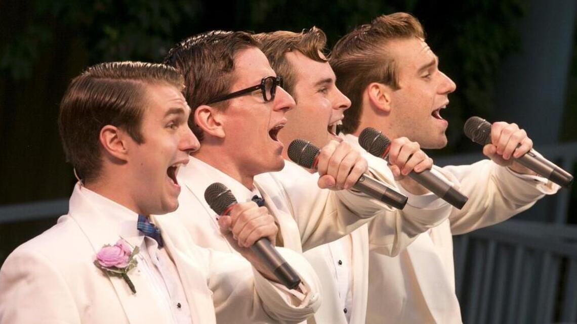 Review: Fun and funny ‘Plaid’ charms opening audience with doo-wop classics