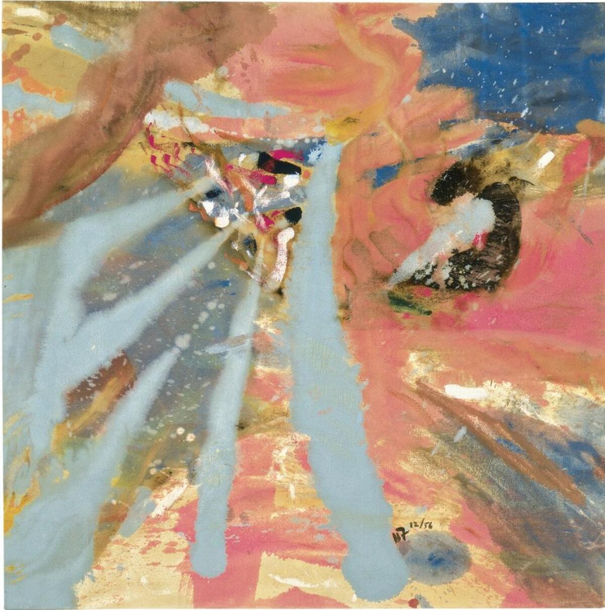 “Mount Sinai” (1956), by Helen Frankenthaler (30⅛ x 30 inches). “Her use of color, the painterly quality of the painting and the beauty of it close up, and it’s very different than it looks when you stand far away. For me this is one of my favorites,” Boise Art Museum executive director Melanie Fales said.