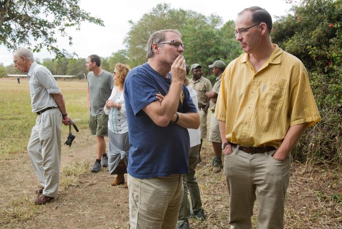Zoo Boise Director Steve Burns, right, traveled to Gorongosa National Park in Mozambique in 2014. He’s pictured here with Idahoan and philanthropist Greg Carr, who is heavily involved in supporting the African park. Burns is working now on an $8 million expansion for Zoo Boise that will bring the feel of Gorongosa to Idaho.