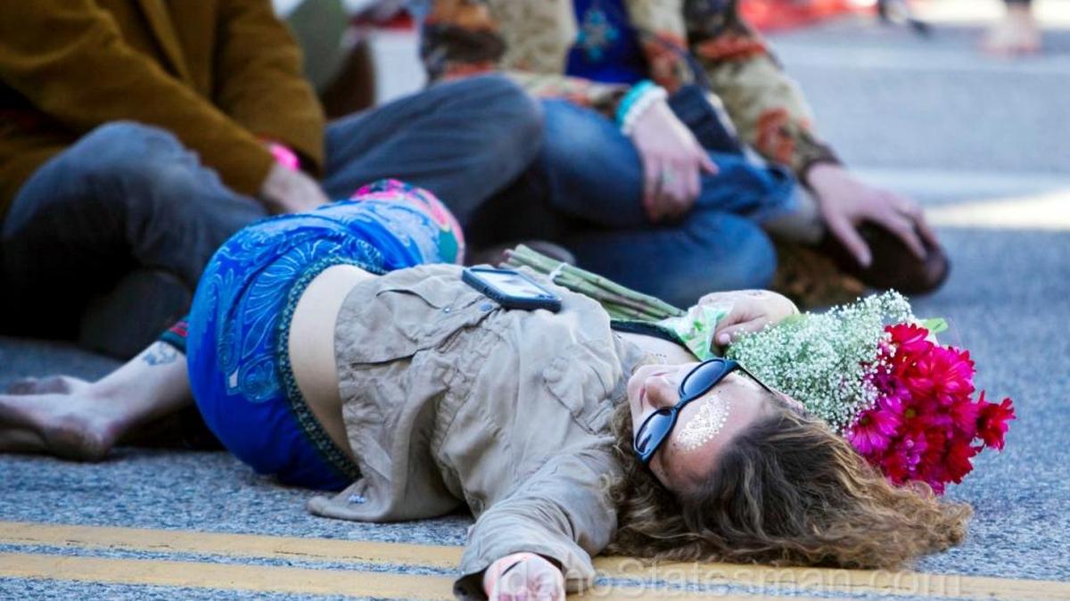 The year is almost over; can we all just collapse now? A fan takes a rest during Treefort Music Fest, which got bigger (again) in 2015.