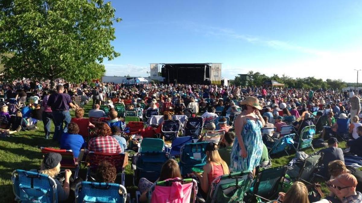 Wow, this looks like an awful time, doesn’t it? A scene from Paul Simon’s sold-out show May 23 at Outlaw Field in Boise.