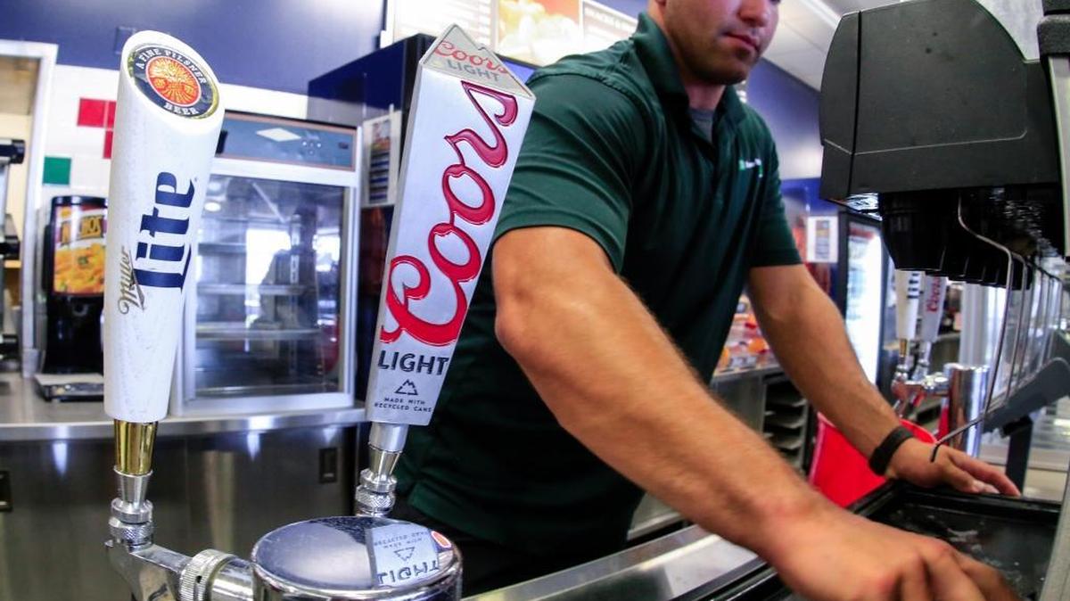 Beer taps at TD Ameritrade Park in Omaha are open to the general public for the first time at the College World Series.