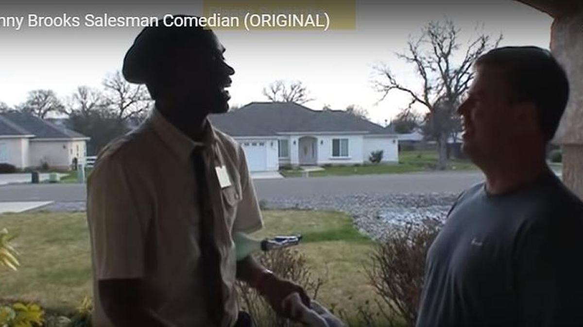 A screen grab from the Kenny Brooks viral video. Watch it below.