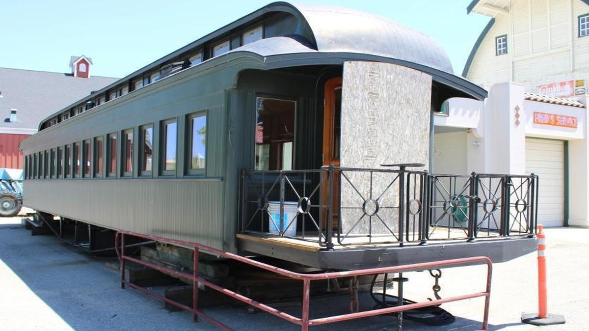 Partially restored, the old Trolley bar now sits behind Sockeye Brewery’s parking lot on Fairview Avenue.
