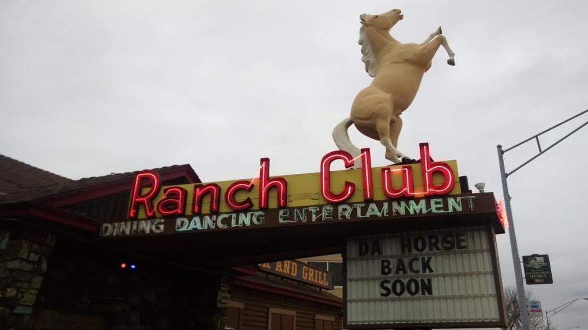 When the Ranch Club opened in 1950, there was no horse above the sign. But it’s become locally famous in recent decades.