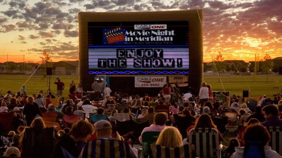 Family-friendly movies fill Settlers Park during summer in Meridian.