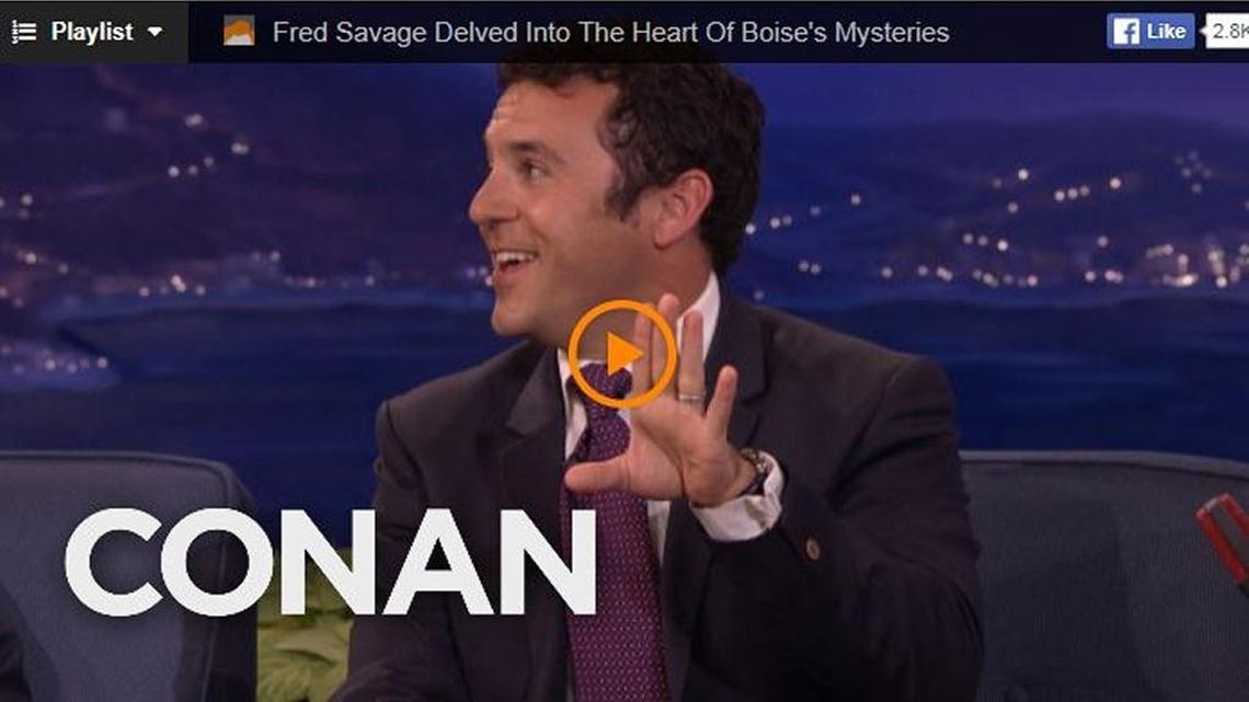 A screen capture from Fred Savage’s recent appearance on “Conan.” Watch the video below.