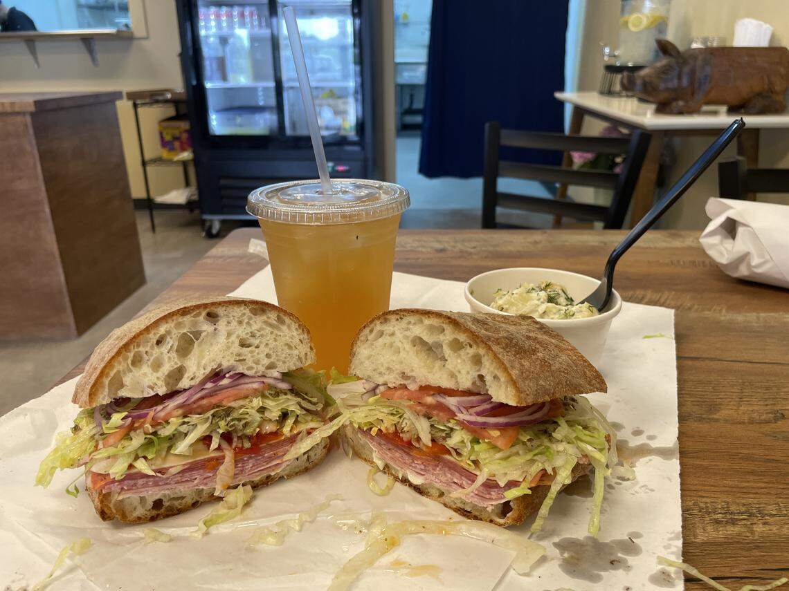 An Italian sandwich, an Arnold Palmer and a serving of really @#&ing good potato salad at Cadence Kitchen.