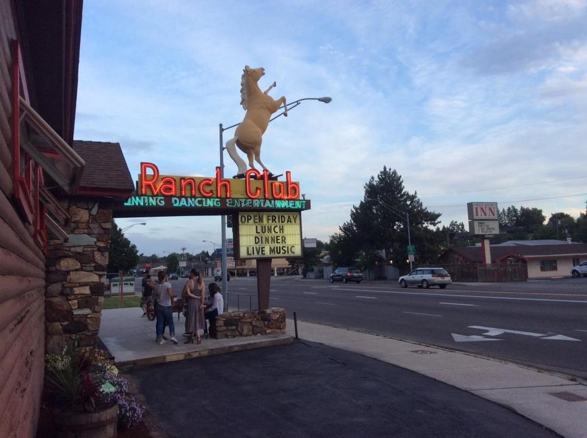 For many decades, the Ranch Club was a familiar sight on Chinden Boulevard. In this 2017 photo, attendees at a private reopening enjoyed the evening outside.