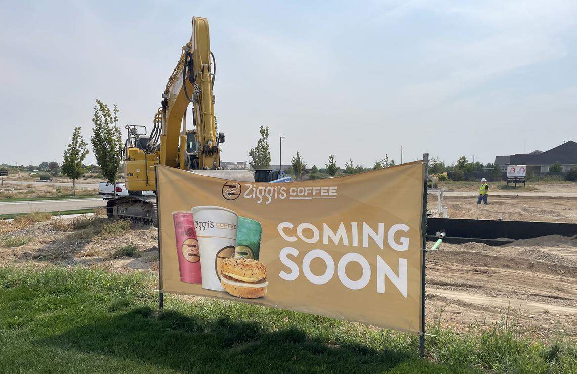 Dirt is being moved at the future site of Ziggi’s Coffee along Amity Road in Meridian.