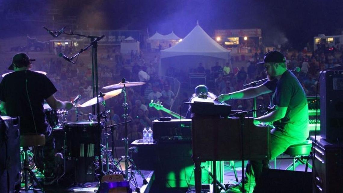 Instrumental funk group Lettuce performs at The Huckleberry Jam. In 2017, the festival’s strategy was to book jam-band headliners instead of mainstream names.
