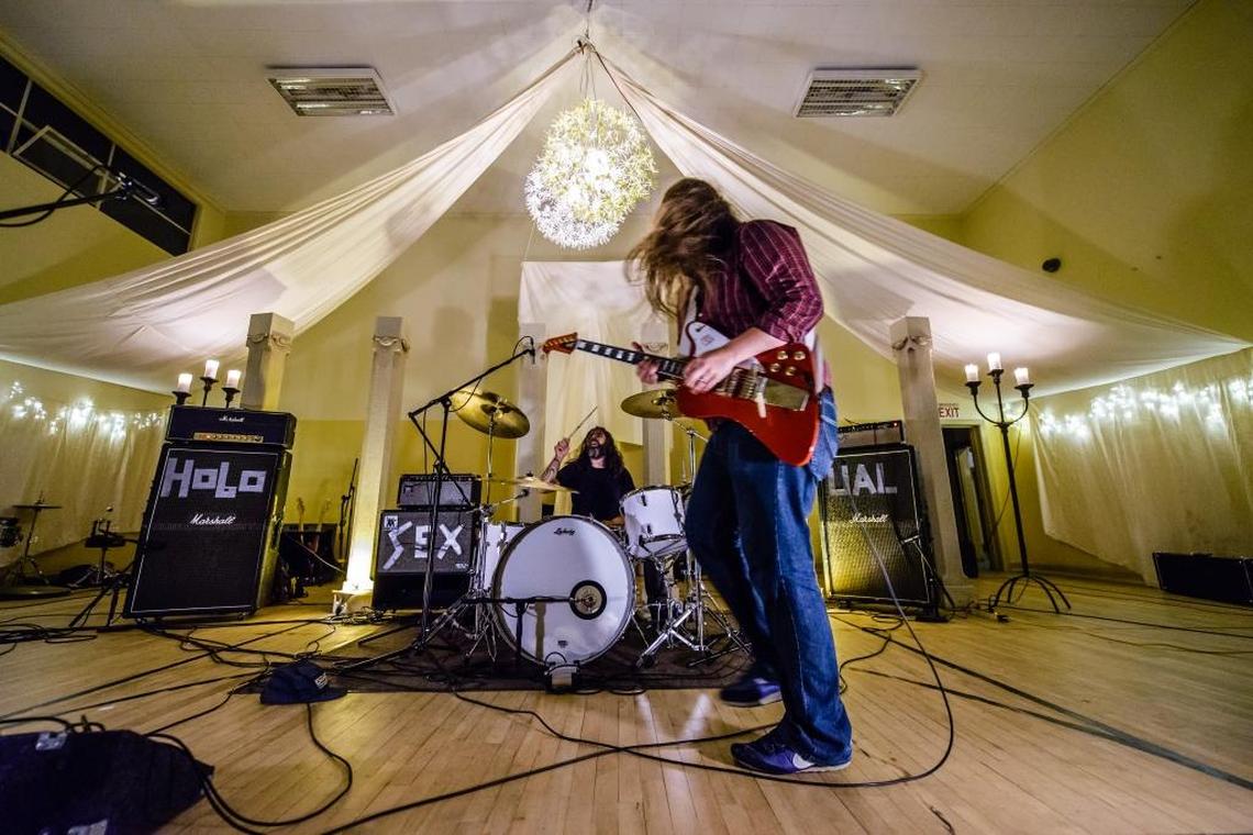 Hair-flailing attitude and elephantine riffs power Hobosexual, a Seattle duo that will morph into a five-piece headbanging force at Treefort.