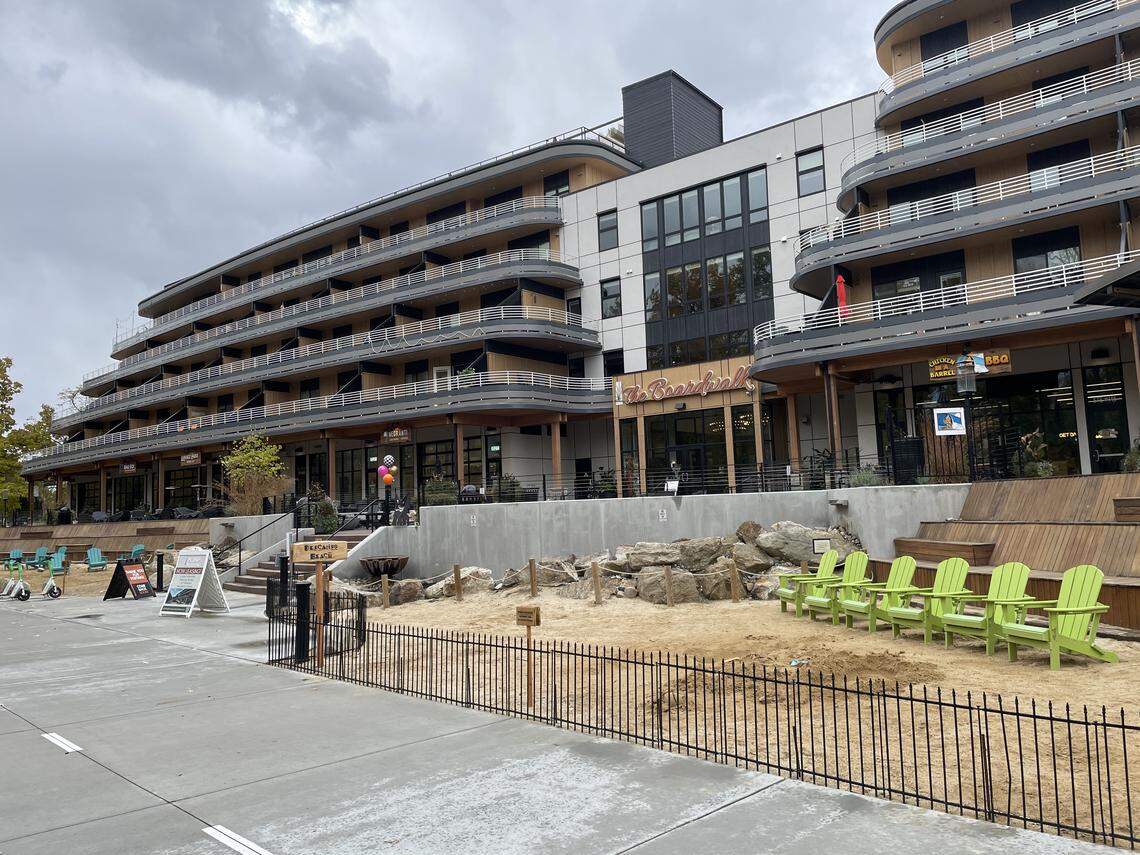 The Boardwalk Apartments are located on the south side of the Boise River in Garden City.