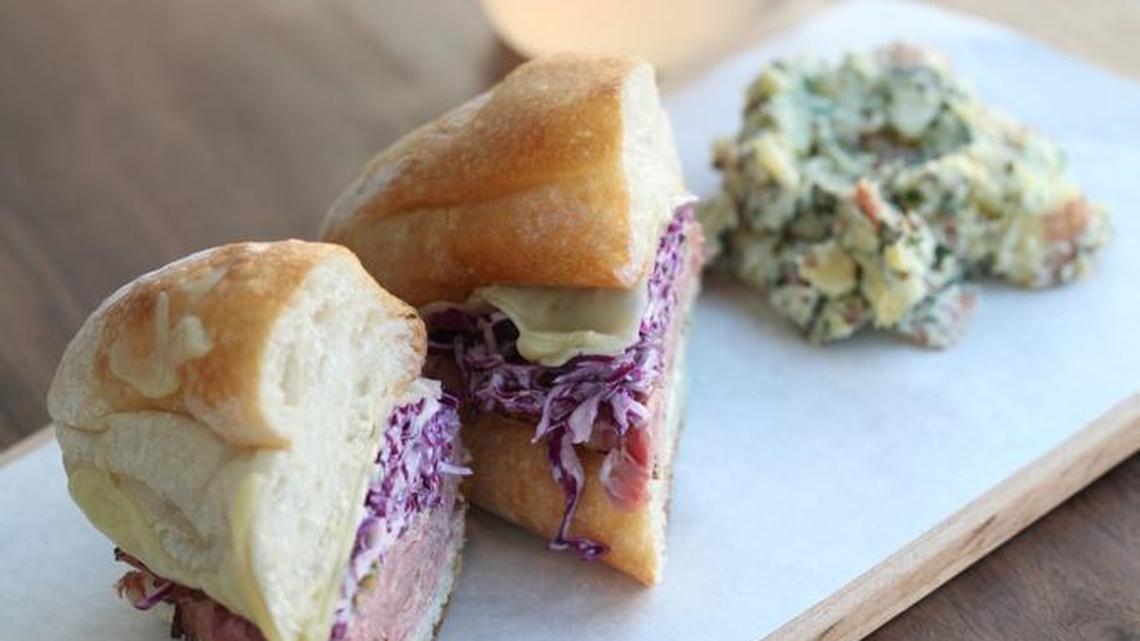 A beef pastrami reuben, shown shortly after Bleubird opened in 2012.