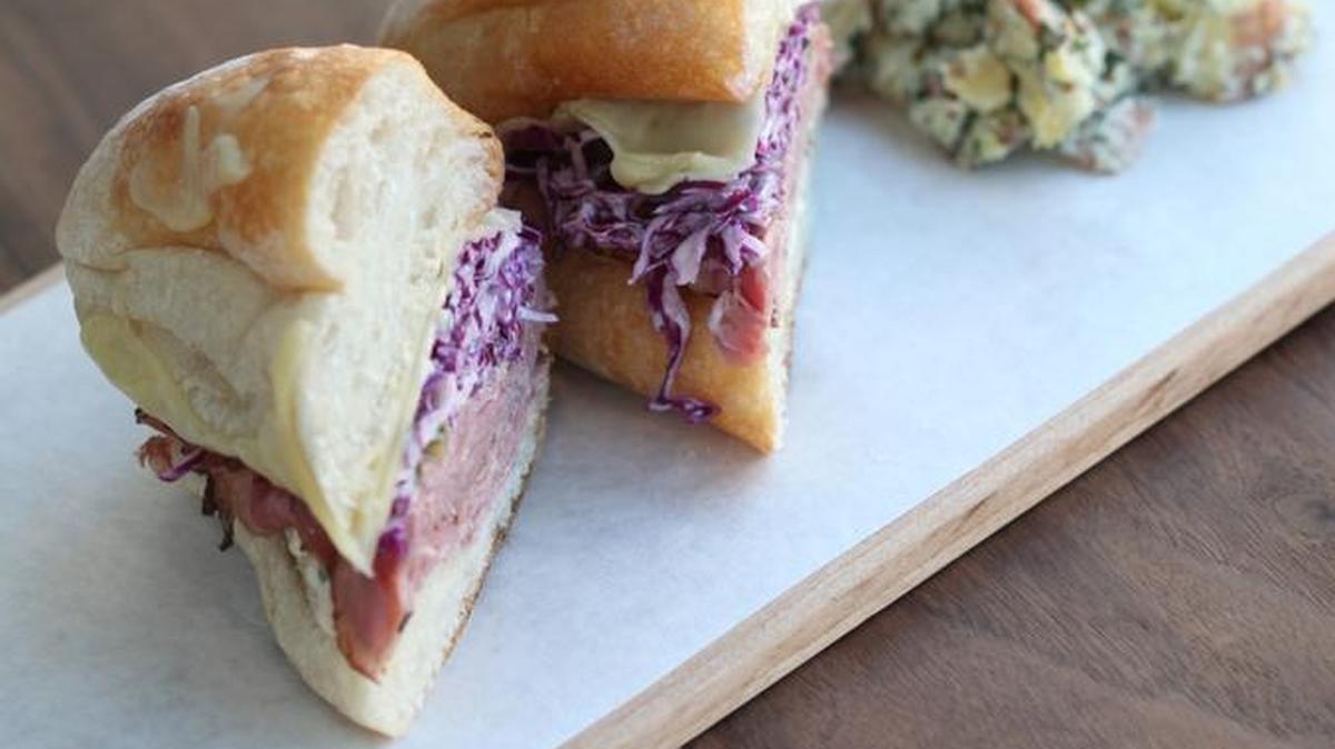 Behold the beef pastrami Reuben at Bleubird, which Alton Brown couldn’t resist.
