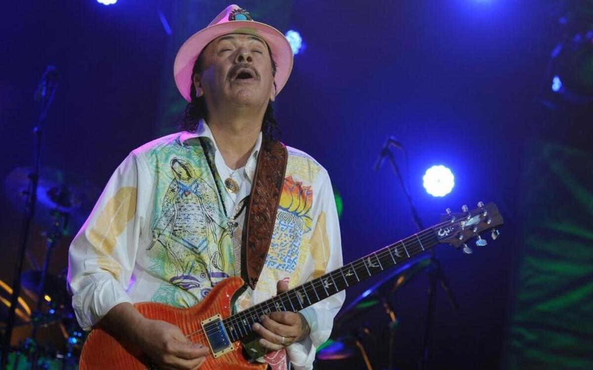 Carlos Santana will unleash solos galore at Outlaw Field this summer.