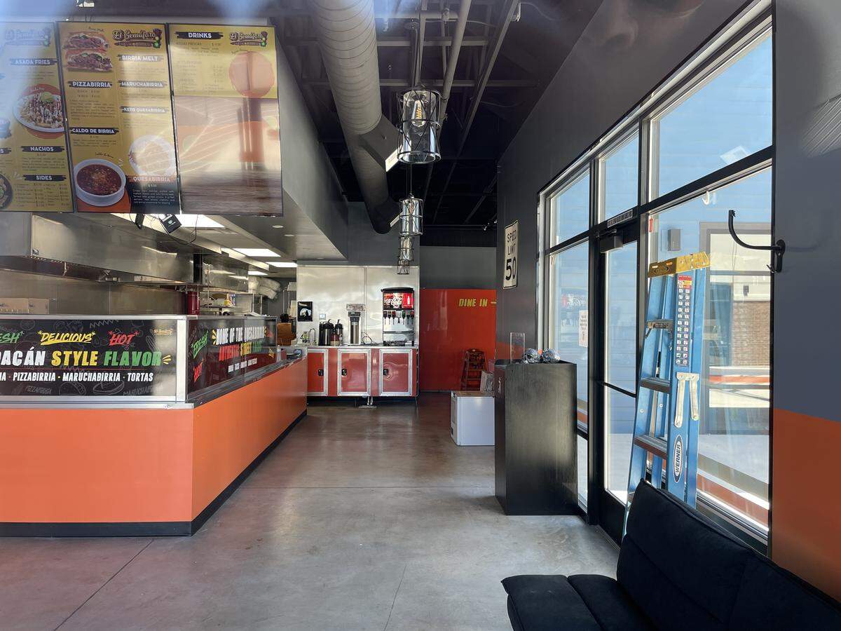 El Semaforo has already begun taking over the inside of the former Chicken Out restaurant.