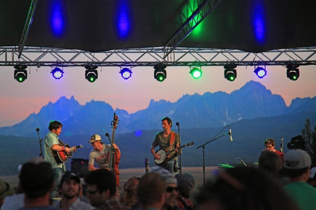 That backdrop at the Sawtooth Valley Gathering is a sight to behold.