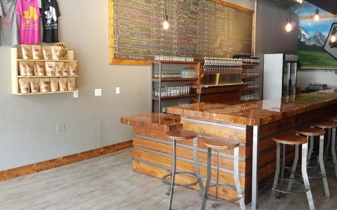 The new Barbarian Brewing Downtown Taproom has a legal capacity of 98. Despite the brewery’s affinity for aging things, those T-shirts on the wall are brand new. Honest!