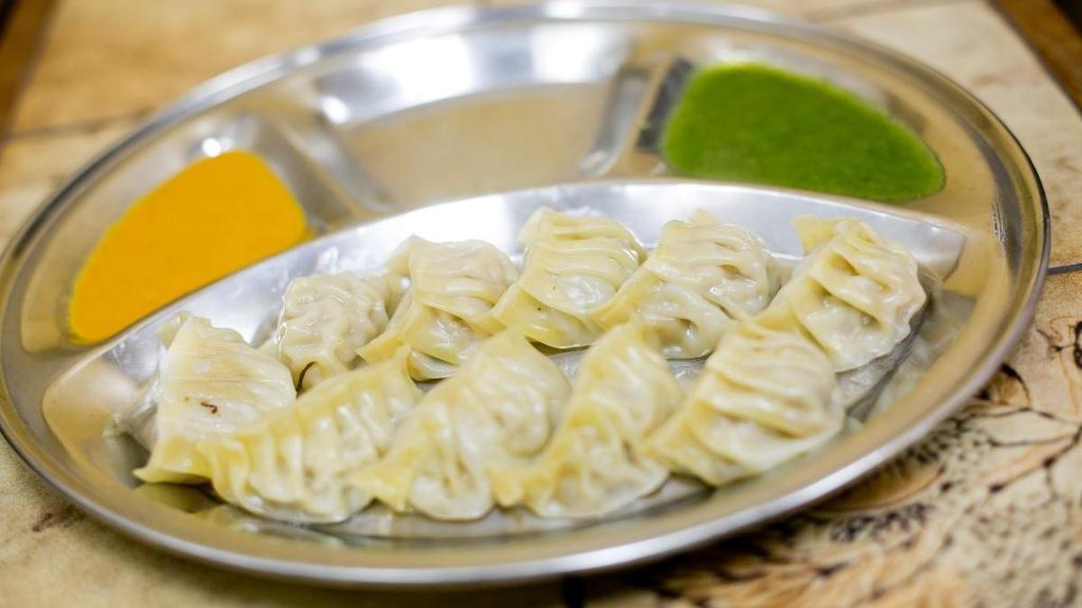Chicken momo at Mount Everest Momo Cafe.