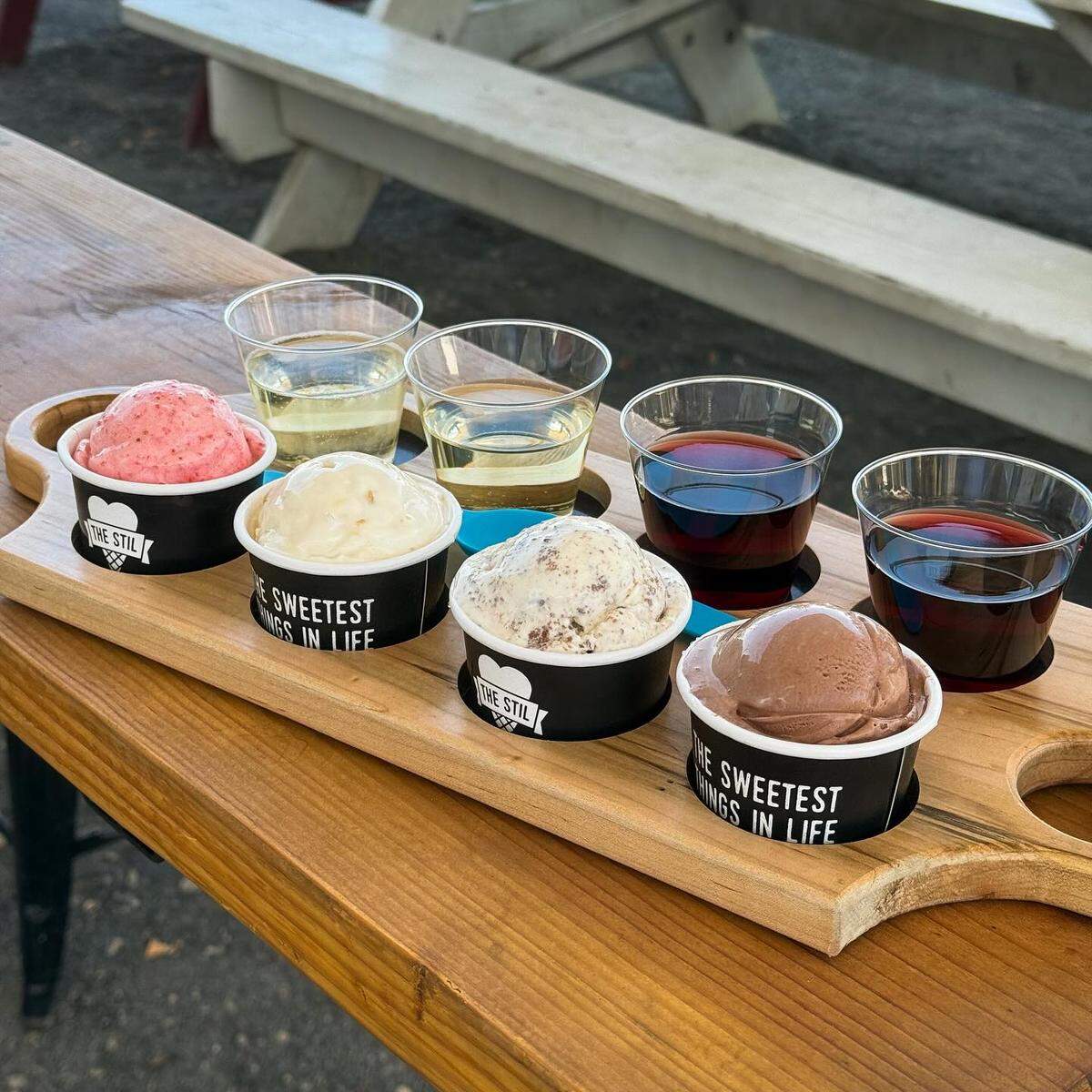Interested in alcohol pairings? The STIL offers ice cream and wine flights. (Beer, too.) 