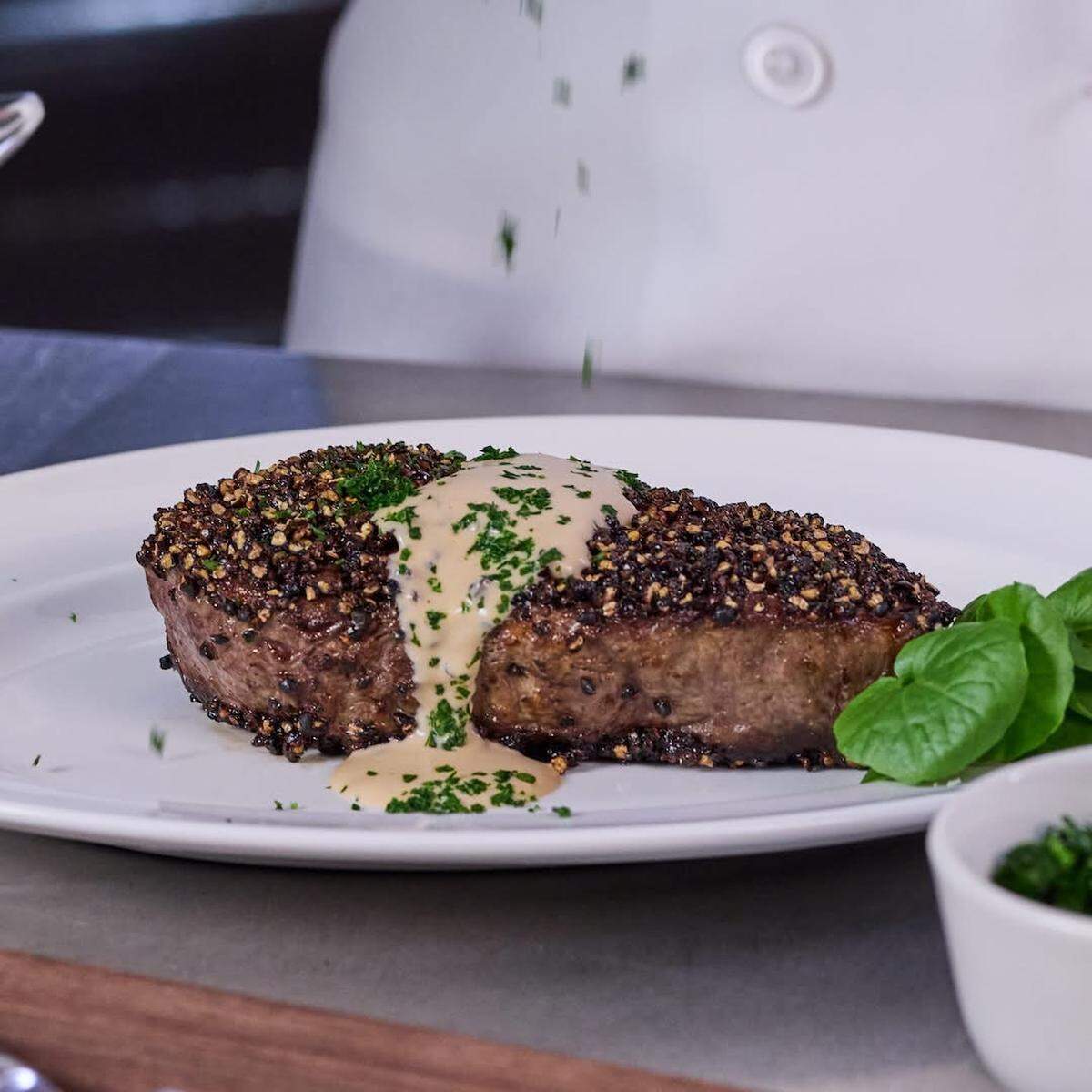 Craving high-end steak flavored with black peppercorn and a cream sauce? You’ve come to the right place.