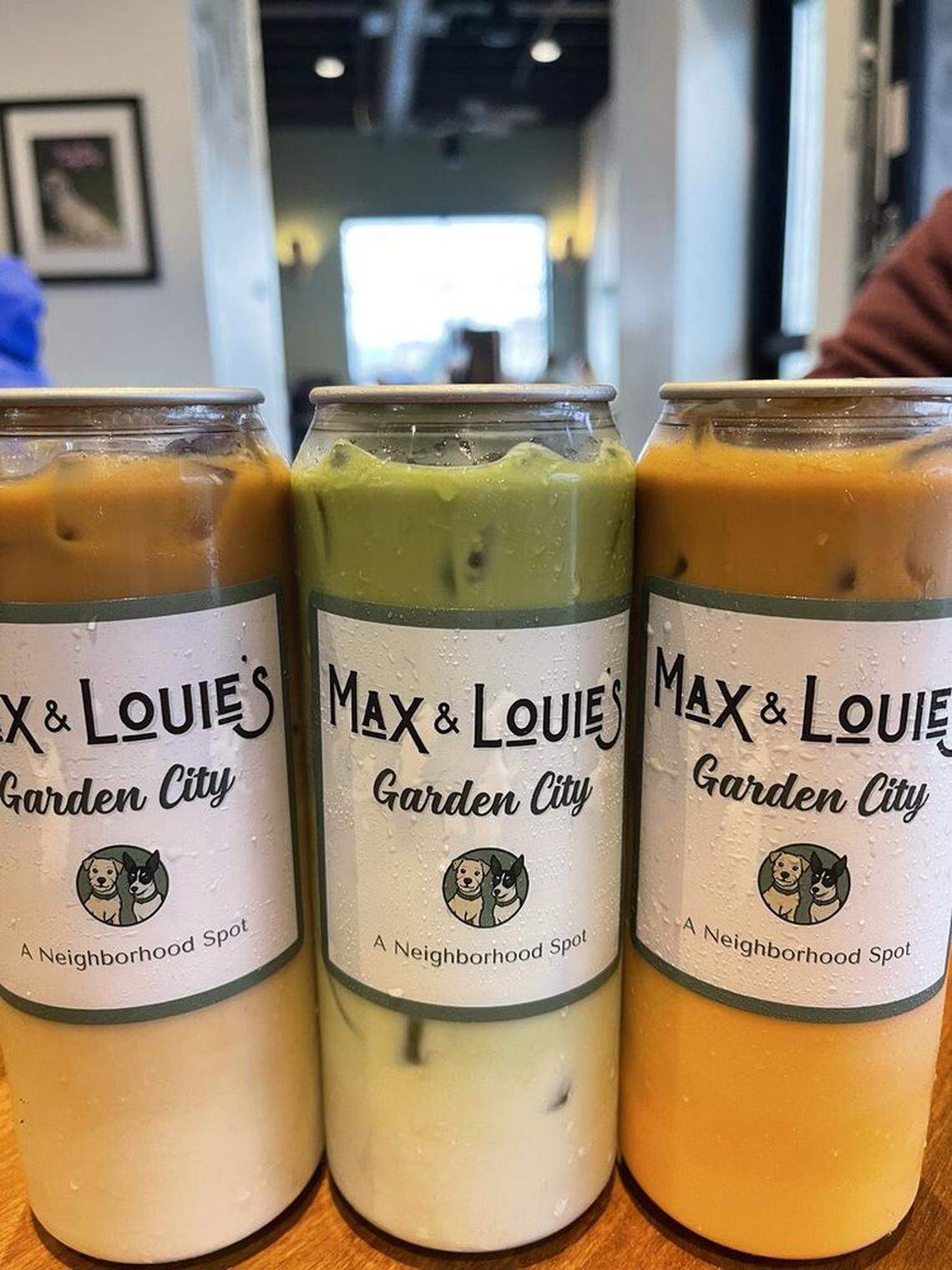 Specialty drinks served in clear, 16.9-ounce cans have been a major success for Max & Louie’s.