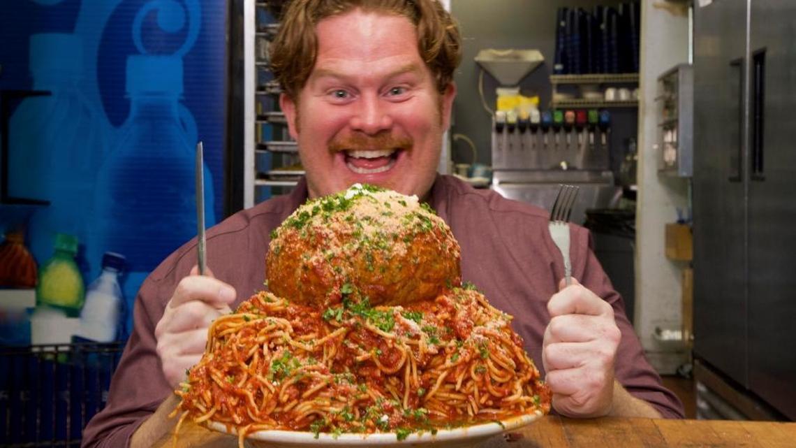 Host Casey Webb has an appetite for Boise on the new season of “Man v. Food.”