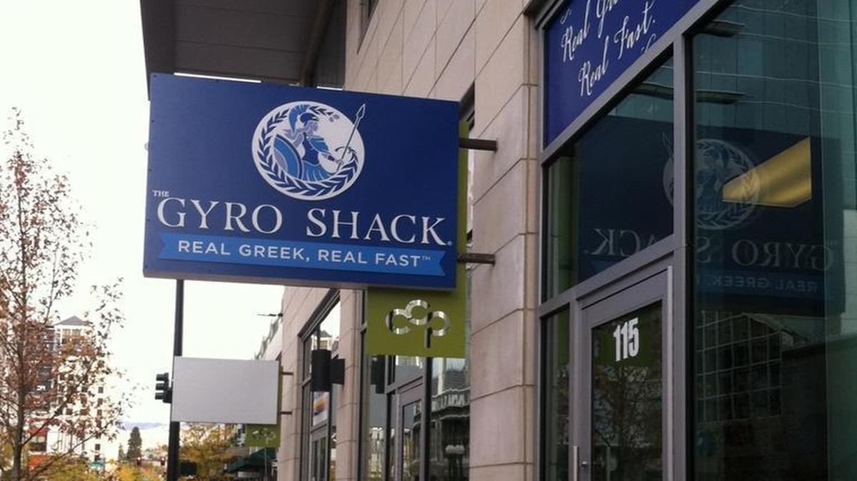 The owners of the newest Gyro Shack will set up tents outside the restaurant Thursday and serve free food.