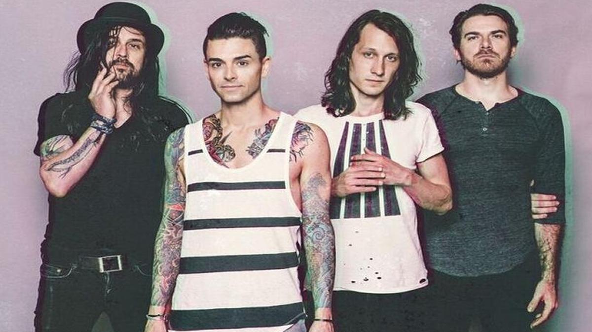 Dashboard Confessional is led by emotionally fueled singer-songwriter Chris Carraba, second from left.