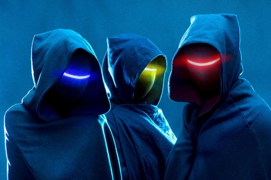 From left, Magic Sword members The Seer (guitar), The Weaver (drums) and The Keeper (keyboards).