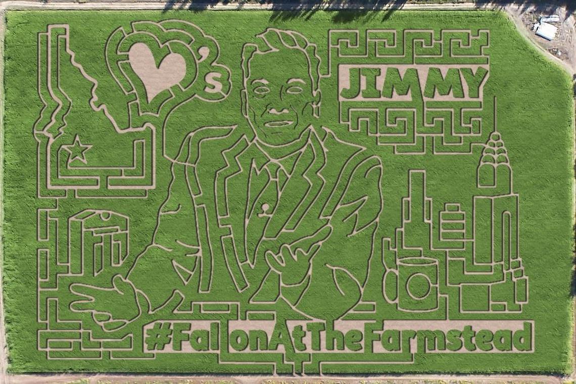 This year’s Farmstead maze in Meridian is a tribute to Tonight Show host Jimmy Fallon. The design was voted No. 3 nationally on the USA Today annual corn maze competition.