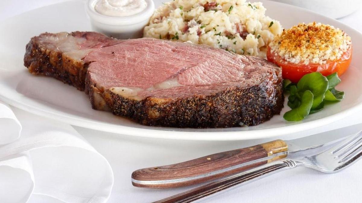 Just one of the restaurant options this year: prime rib at Chandlers.