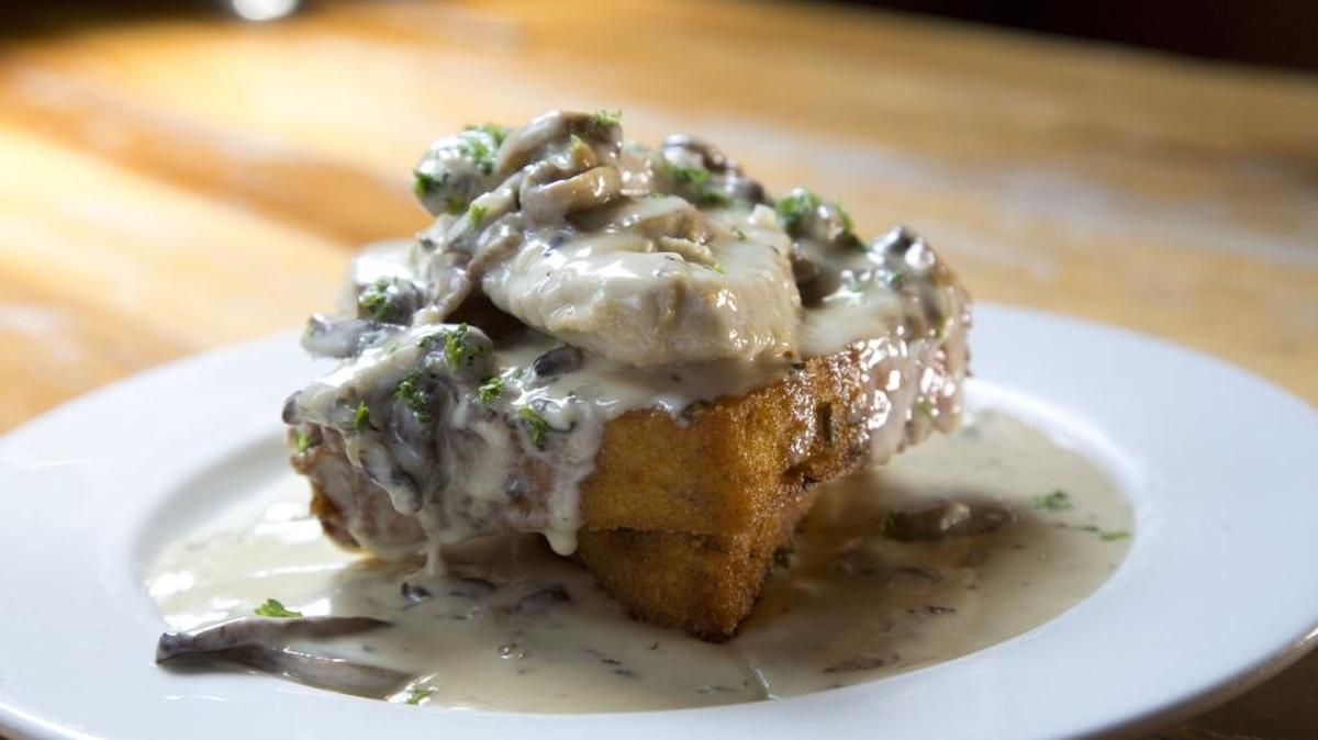 Brick 29 in Nampa hopes to be into its expanded space by mid-May. Here is chef Dustan Bristol’s gluten-free bistro chicken, featuring sauteed chicken breast in a mushroom, shallot, bourbon and cream reduction sauce, served on crispy polenta.