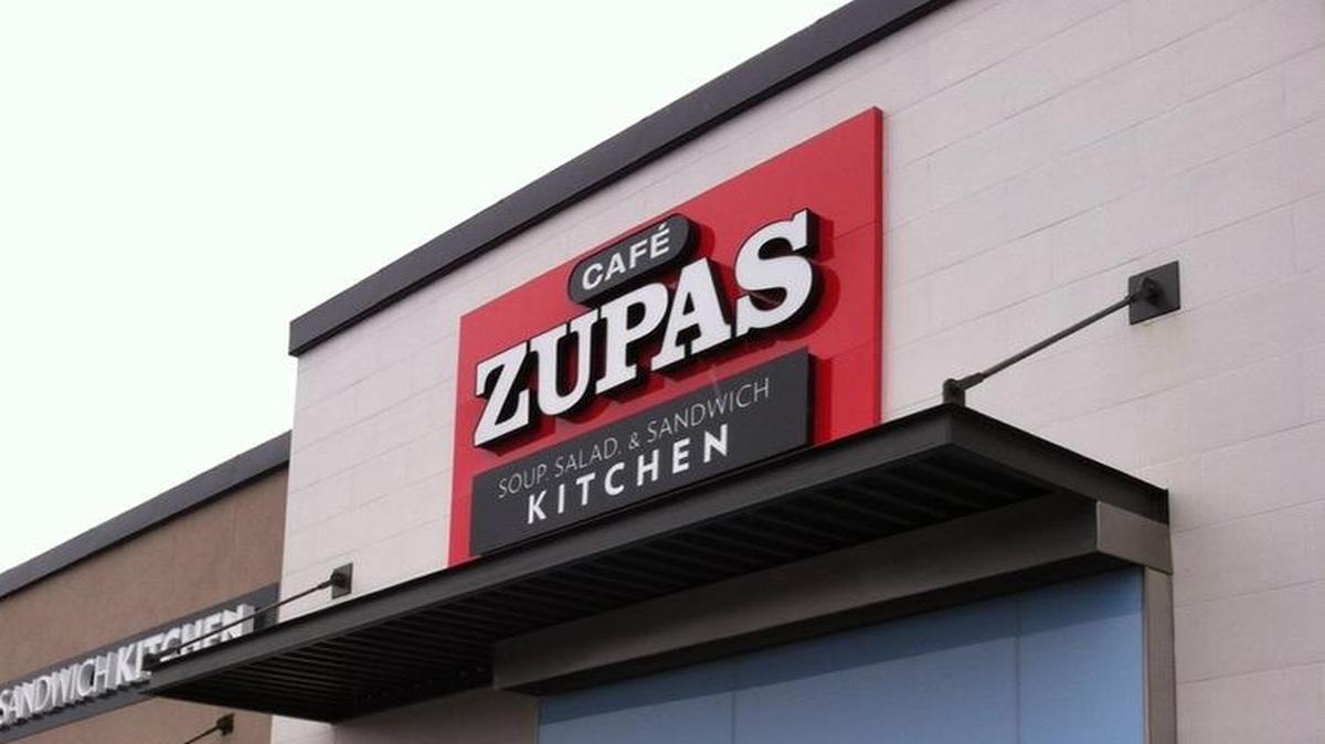 Café Zupas focuses on entrée-sized salads, sandwiches and a large array of soups.