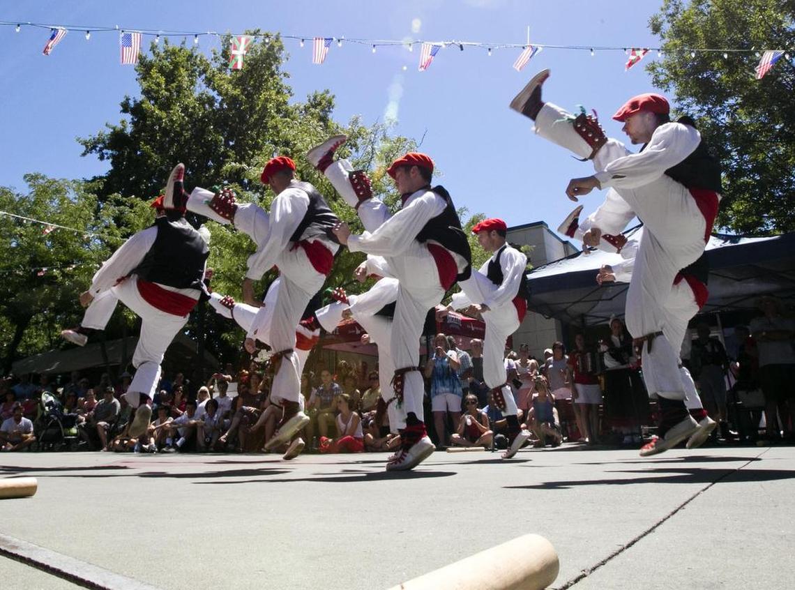 Oinkari Basque Dancers dance on the Basque Block in the annual San Inazio Festival. Business leaders from the Basque Block in downtown Boise sparked the city to evaluate its open container rules during special events.