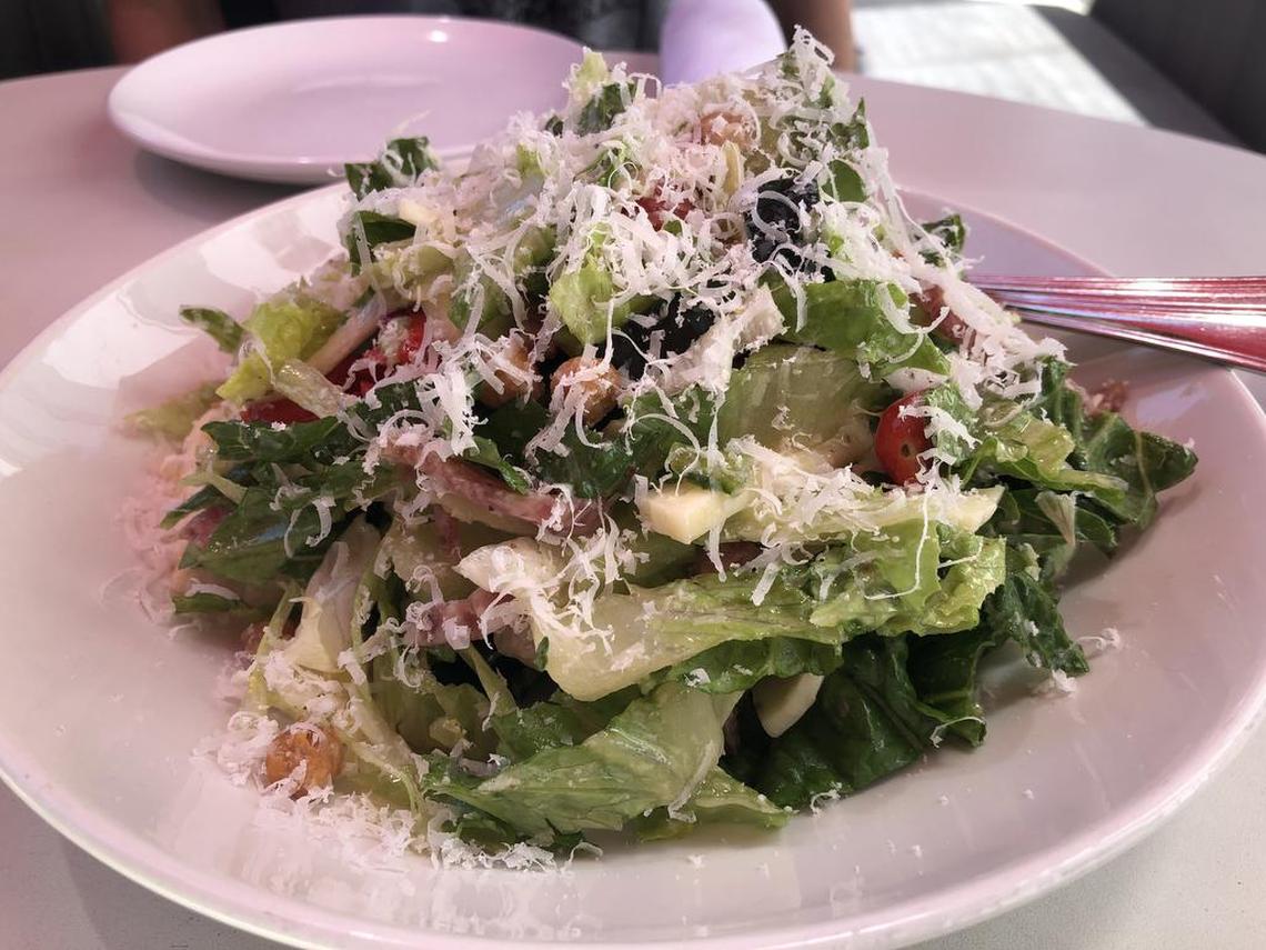 The Wylder Chopped tosses provolone, salami and crispy chickpeas in oregano vinaigrette.