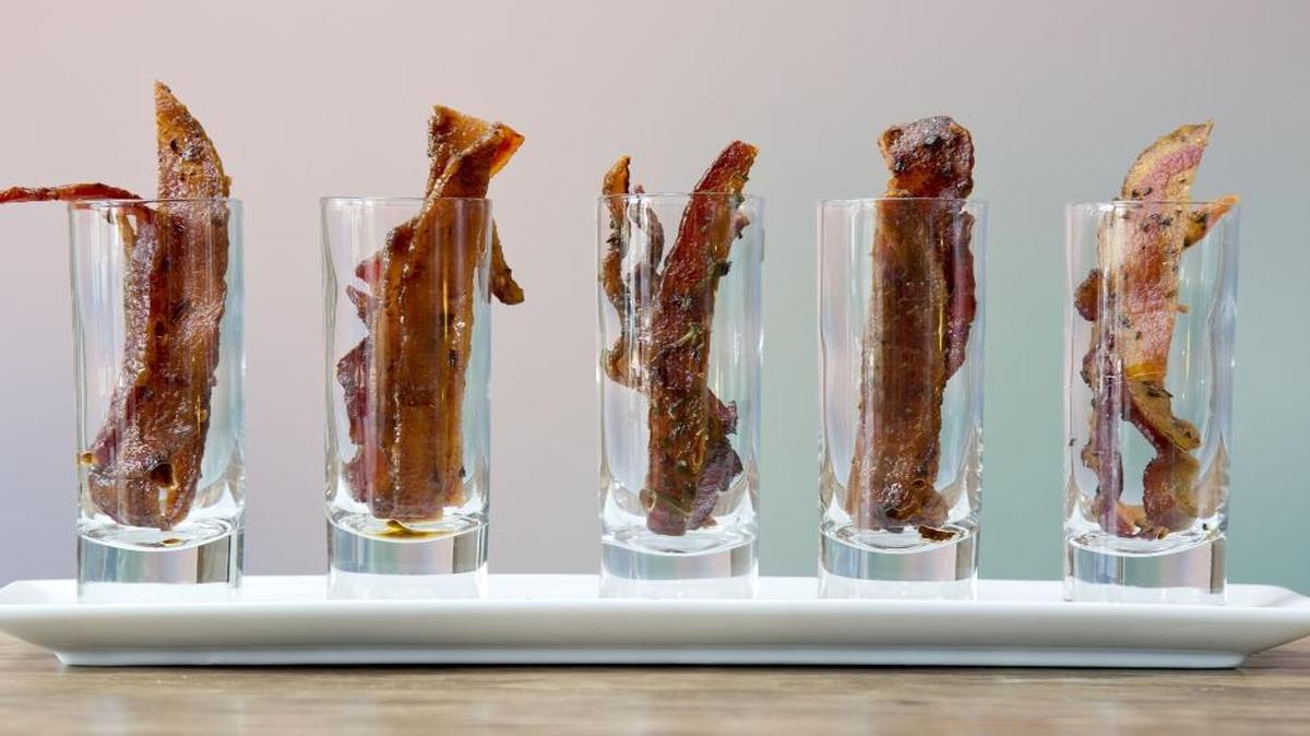 Bacon Styx Sampler: Berryhill, Spicy, Maple Rosemary, Candy and Kurobata.
