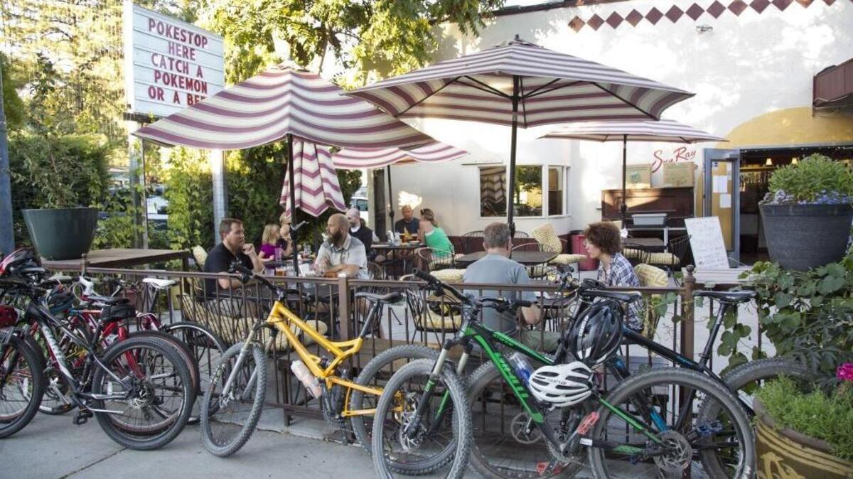 It’s a warm, summer evening after a bike ride. Where else to be besides this patio in Hyde Park?