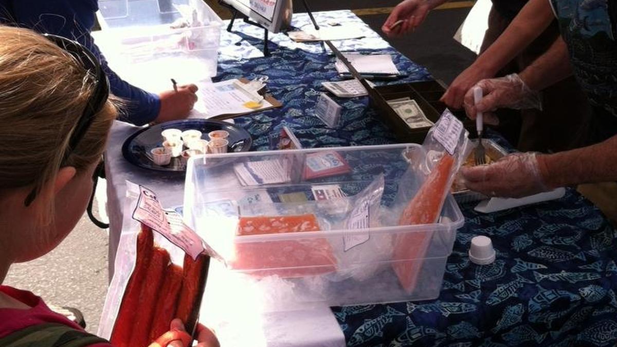 C&G's Wild Alaska Salmon at the Boise Farmers Market.