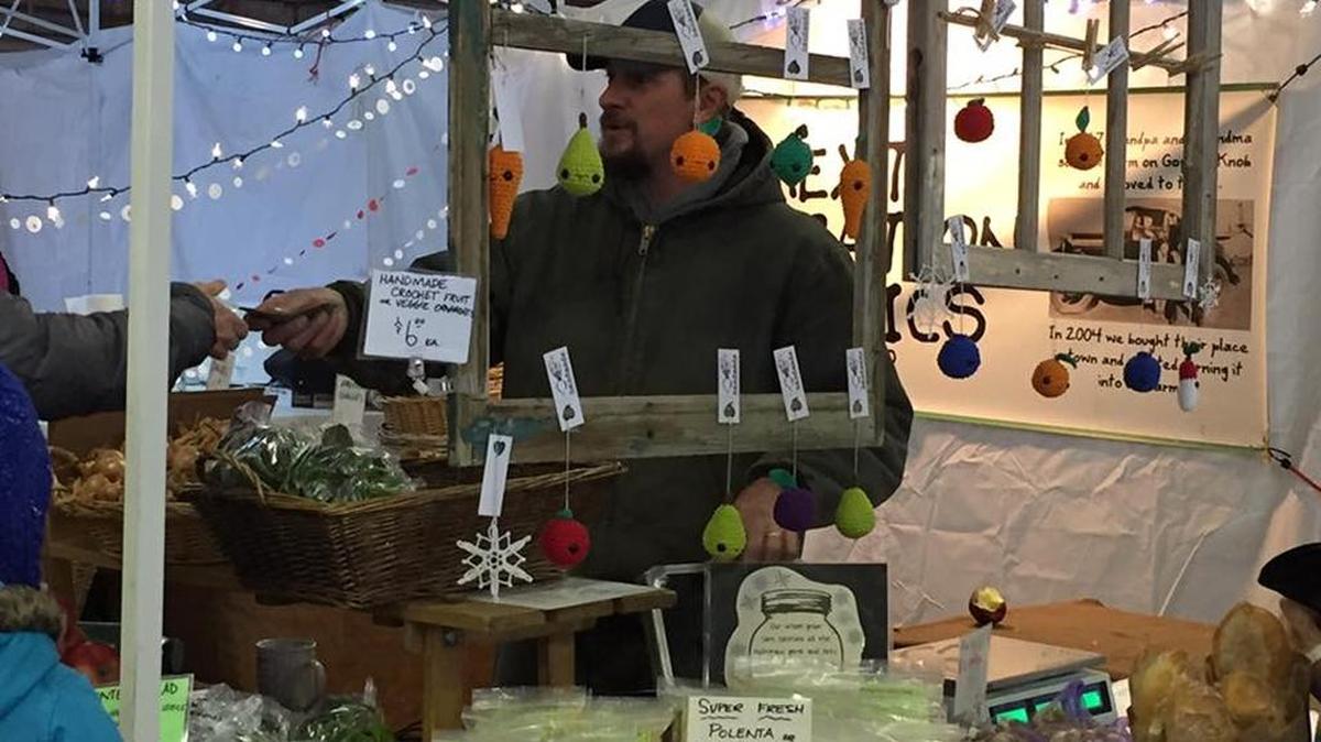 Bart Rayne of Next Generation Organics at the Boise Farmers Market.