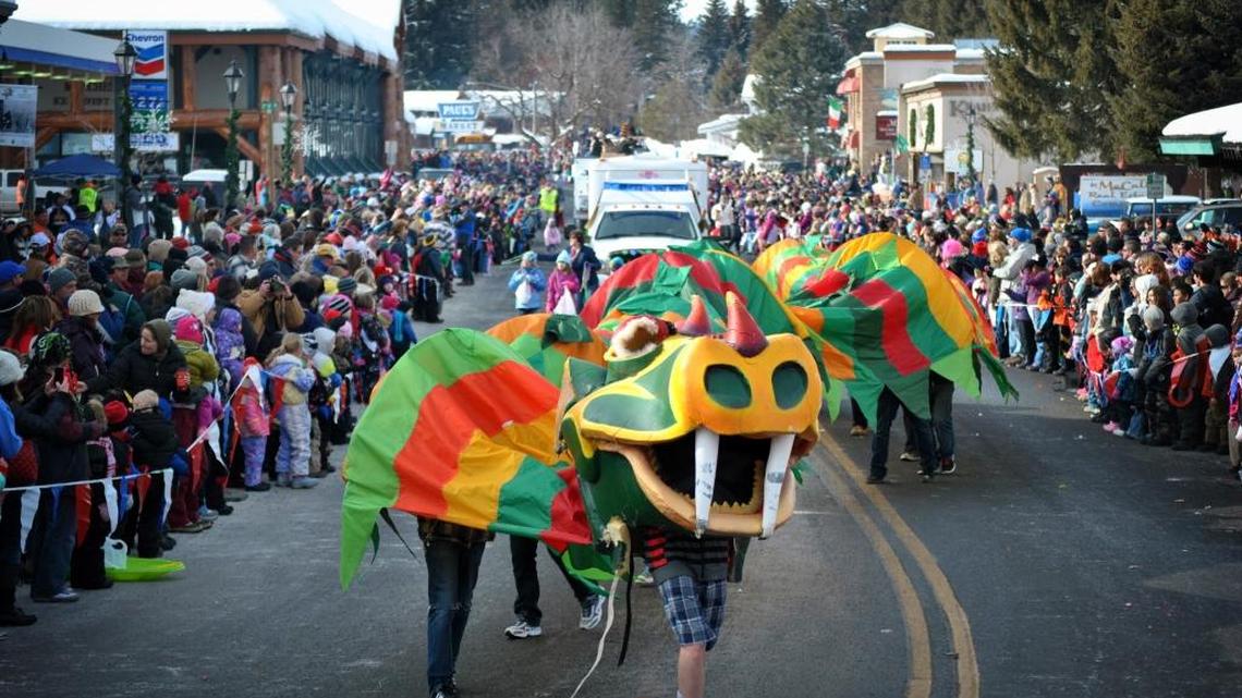 The annual Mardi Gras parade heads through downtown McCall at noon on Saturday, Jan. 30.