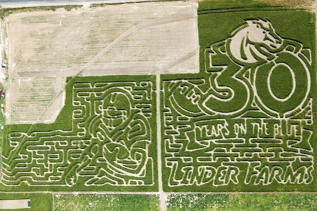 Take a last walk through Linder Farm’s Boise State Bronco-themed corn maze and fend of some zombies on Monday, Oct. 31.