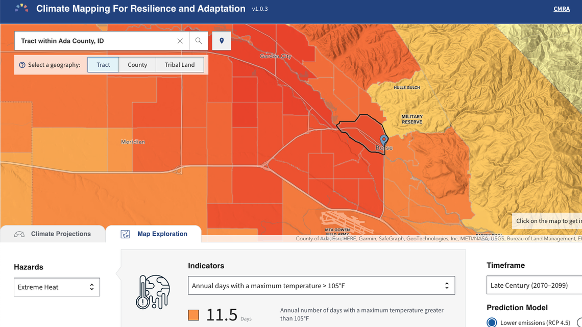 White House unveils new climate data tool. Here’s what it can tell you about Boise