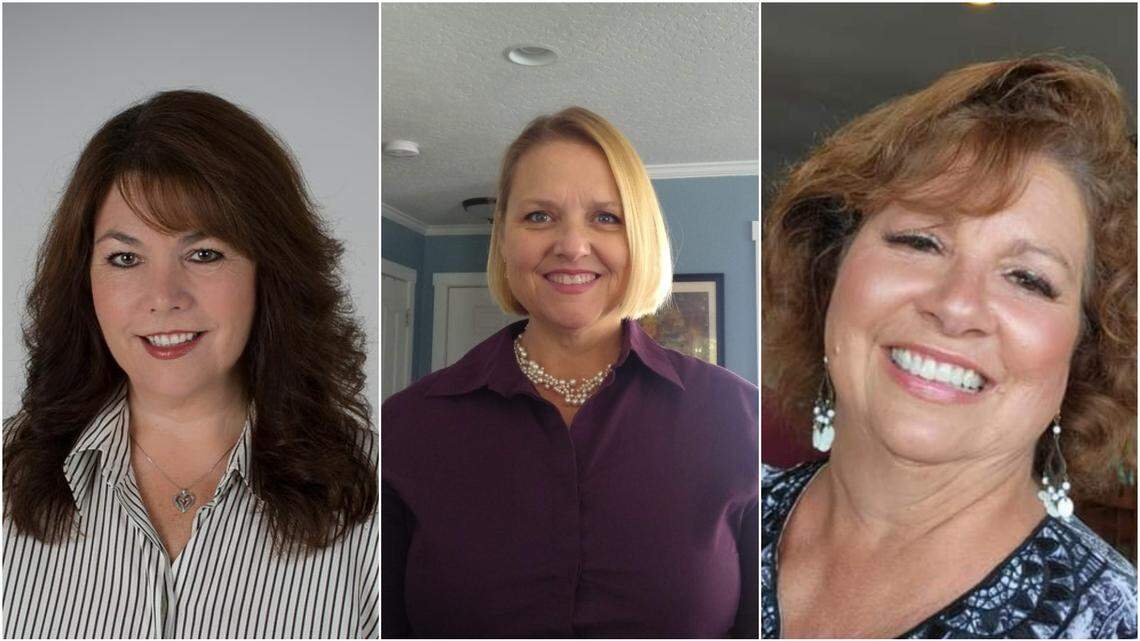 Two Kuna school board seats are up for election this November. Candidates, from left, include Eleanor Hurst and Sallie Ann McArthur running for zone 3; and Kim Nixon running for zone 4.