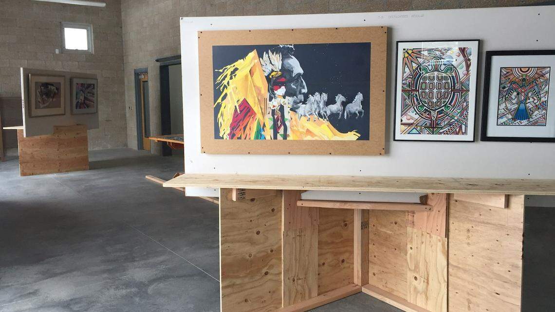 Art exhibits at the museum.