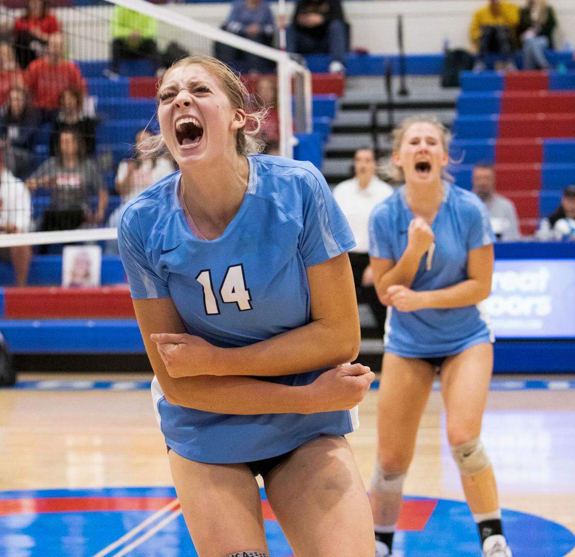 Skyview senior Eden Bower racked up 21 kills, an ace, nine digs and three blocks in a sweep of Madison to lead the Hawks to their second straight state title.