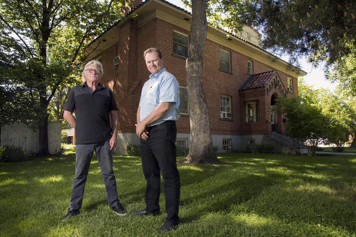 Ron McDonough and George Cooper partnered to buy the block of property where the Booth Home is located in Boise’s North End. They plan to convert the 98-year-old building, the former Booth Marian Pritchett School for pregnant and parenting teens, into three condominiums. Two additional condos will be developed inside the chapel, with eight single-family homes built on the rest of the property.