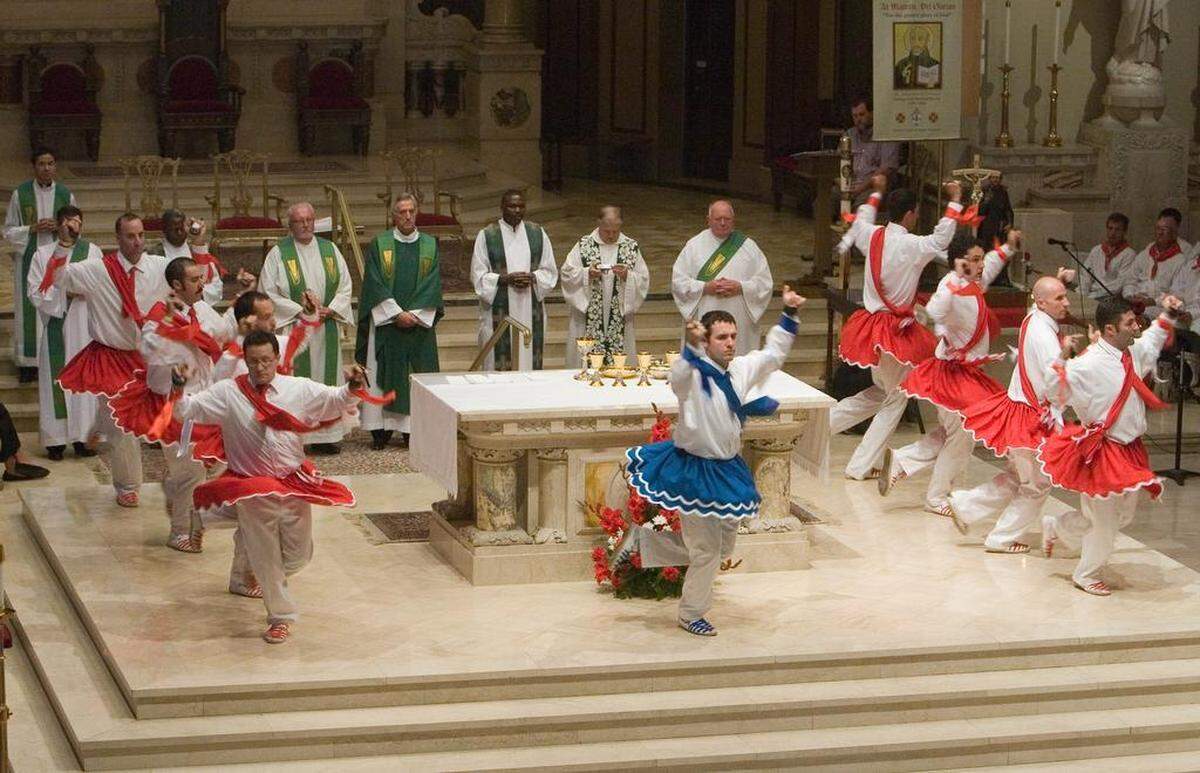 To celebrate the Feast of San Ignacio — St. Ignatius of Loyola, patron saint of Basques — Oñati Dancers performed traditional dances at mass at St. John’s Cathedral during Jaialdi 2010. This year, the mass will be held Aug. 1 at the larger St. Mark’s Cathedral, 7960 Northview St. in Boise.